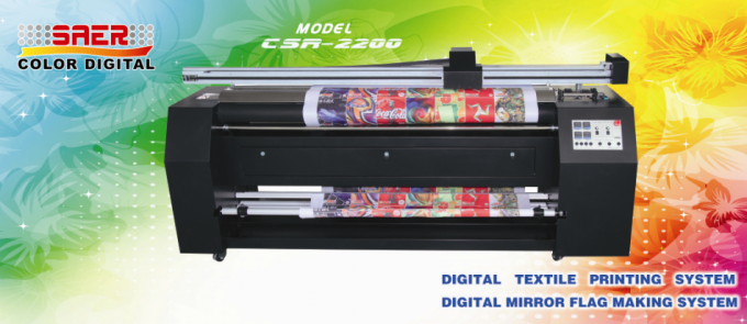 공단 폴리에스테 면, 최대 인쇄 폭 2100mm에 디지털 방식으로 직물 도형기 0