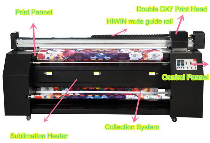 이중 Dx7 머리 인쇄 기계 Epson 디지털 방식으로 기치 인쇄기 1400dpi 0