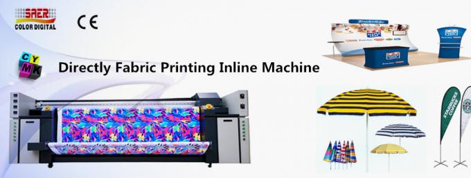 높은 DPI 프린트 헤드로 드롭 플래그 패브릭 프린팅 시스템 / 직물 프린터를 찢으세요 0