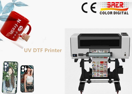 롤에서 롤 UV DTF 프린터 30cm A3 인쇄기 AB 필름 전송