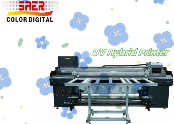 공장 판매 롤-투-롤 및 플래트베드 2 in 1 UV 프린터 CMYKW 라크
