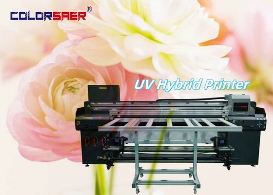 6ft 뉴 테크놀로지 UV 플롯터 롤 롤 & 플래트베드 UV 하이브리드 프린터 컬러 + 화이트 + 컬러 + 발니시