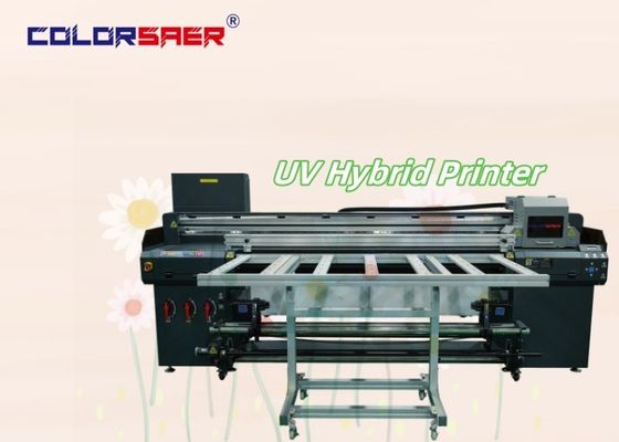 색상 SAER 6 피트 넓은 형식의 UV 잉크젯 프린터 롤에서 롤 및 평면 UV 하이브리드 프린터