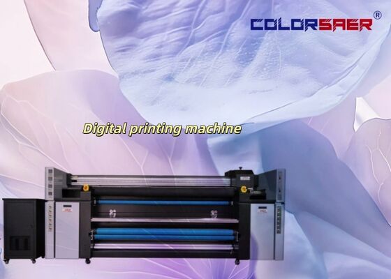 Wide format digital fabric printer with far infrared heater system for polyester and cotton fabric