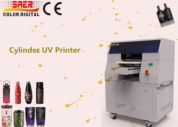 High Speed Rotary Uv Printer 360 Round UV Cylinder Printing Machine For Bottle Mug Cup Drinkware Cans UV Printing