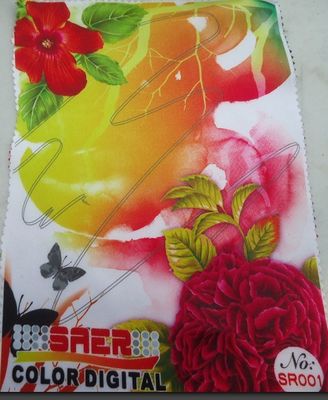 커튼 만들기를 위한 백색 폴리에스테 공단 디지털 방식으로 인쇄 직물