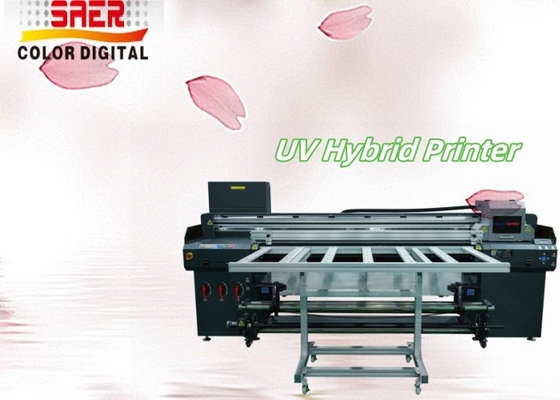 대형 형식의 UV 프린터 기계 제조업체 LED UV 하이브리드 프린터 롤에서 롤 평면 프린터 딱딱하고 유연한 재료