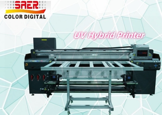 디지털 UV 평면 인쇄기 벽지 배너 포스터 하이브리드 LED 잉크젯 UV 롤과 평면