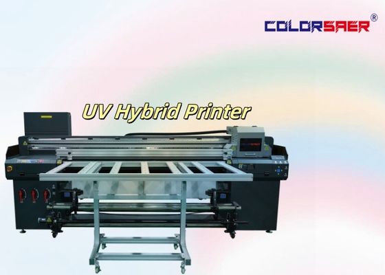 6ft 뉴 테크놀로지 UV 플롯터 롤 롤 & 플래트베드 UV 하이브리드 프린터 컬러 + 화이트 + 컬러 + 발니시