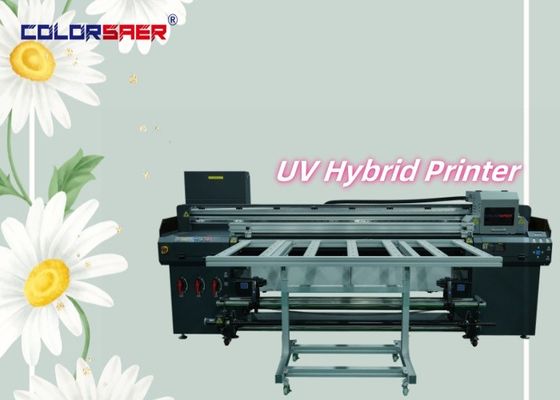 1.8m UV 하이브리드 프린터 외관 및 실내 광고 CMYK + W + CMYK + 라크