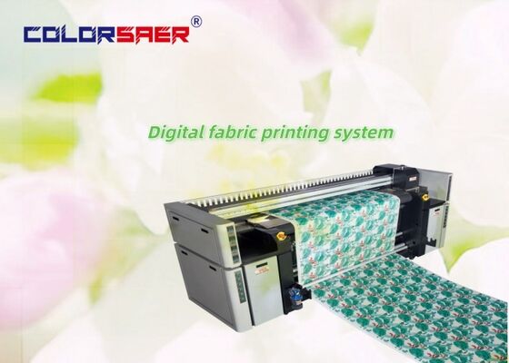 SAER 고품질 다기능 4색 또는 8색 섬유 플로터 (히터 포함) 전체 세트 시스템 (안료 잉크 또는 승화 잉크 포함)