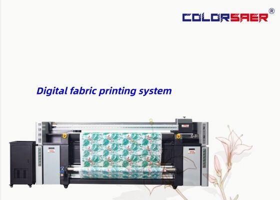 SAER high speed 4 pcs or 8 pcs I3200 print head printer Fabric printer with heater all-in-one machine