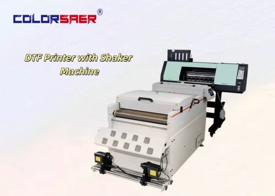 풀 세트 DTF 프린터 디지털 섬유 티셔츠 인쇄 기계 24인치 너비 흔들기 기계와 직접 사용