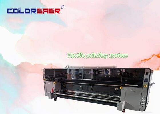SAER CMYK 4색 디지털 섬유 인쇄 시스템 롤투롤 원단 플로터 (안료 잉크 및 승화 잉크 포함)